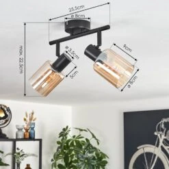 Aggebu Deckenleuchte Schwarz, 2-flammig -LEDVANCE Verkäufe aggebu deckenleuchte h3728994 3