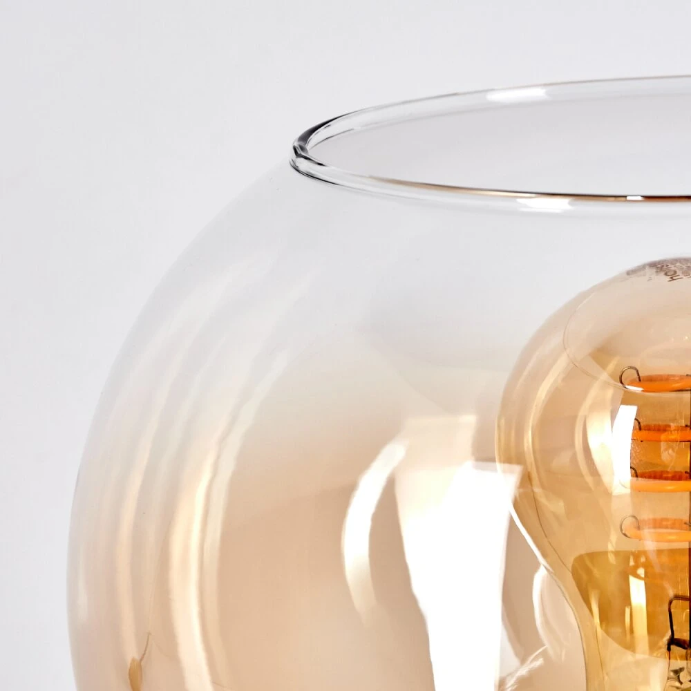 Apedo Tischleuchte Glas 20 Cm Bernsteinfarben, Klar, 1-flammig 3 Apedo Tischleuchte Glas 20 Cm Bernsteinfarben, Klar, 1-flammig – Bild 3