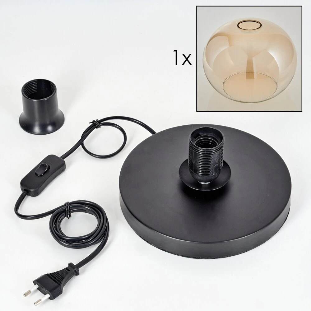 Apedo Tischleuchte Glas 20 Cm Bernsteinfarben, Klar, 1-flammig 5 Apedo Tischleuchte Glas 20 Cm Bernsteinfarben, Klar, 1-flammig – Bild 5