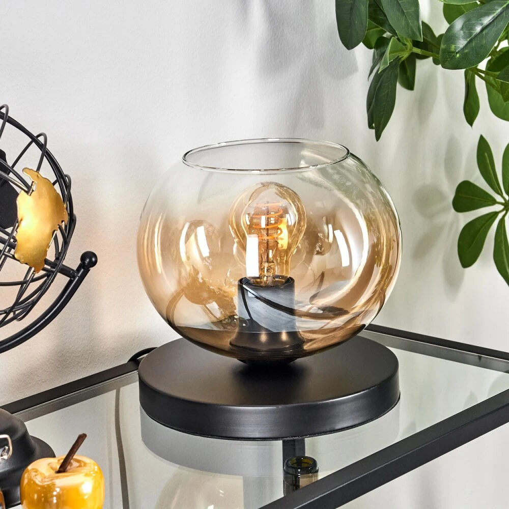 Apedo Tischleuchte Glas 20 Cm Bernsteinfarben, Klar, 1-flammig 10 Apedo Tischleuchte Glas 20 Cm Bernsteinfarben, Klar, 1-flammig – Bild 10