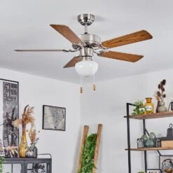 Apiao Deckenventilator Braun, Holzoptik, Silber, 1-flammig -LEDVANCE Verkäufe apiao deckenventilator h3605707 10