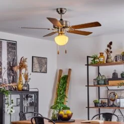 Apiao Deckenventilator Braun, Holzoptik, Silber, 1-flammig -LEDVANCE Verkäufe apiao deckenventilator h3605707 9