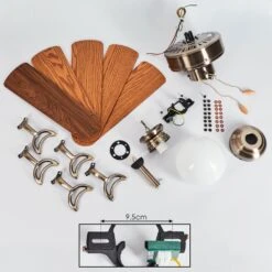 Apiao Deckenventilator Braun, Hellbraun, Holzoptik, Silber, 1-flammig -LEDVANCE Verkäufe apiao deckenventilator h3605745 4