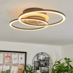 Audouin Deckenleuchte LED Holzoptik, Schwarz, 1-flammig, Fernbedienung -LEDVANCE Verkäufe audouin deckenleuchte h3682586 10