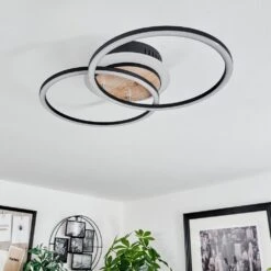 Audouin Deckenleuchte LED Holzoptik, Schwarz, 1-flammig, Fernbedienung -LEDVANCE Verkäufe audouin deckenleuchte h3682586 9