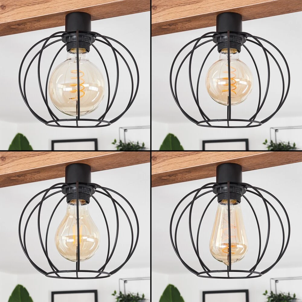 Aumal Deckenleuchte Holzoptik, 4-flammig 2 Aumal Deckenleuchte Holzoptik, 4-flammig – Bild 2