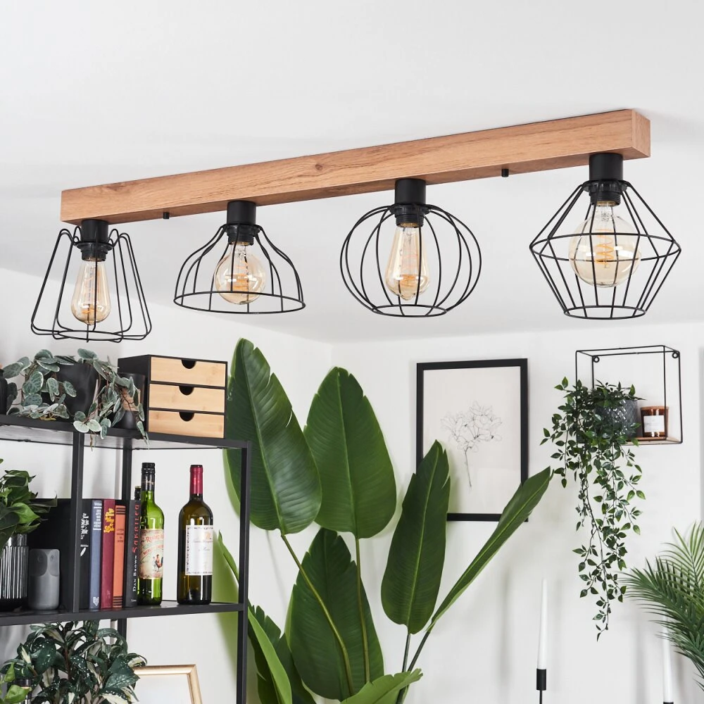 Aumal Deckenleuchte Holzoptik, 4-flammig 12 Aumal Deckenleuchte Holzoptik, 4-flammig – Bild 12