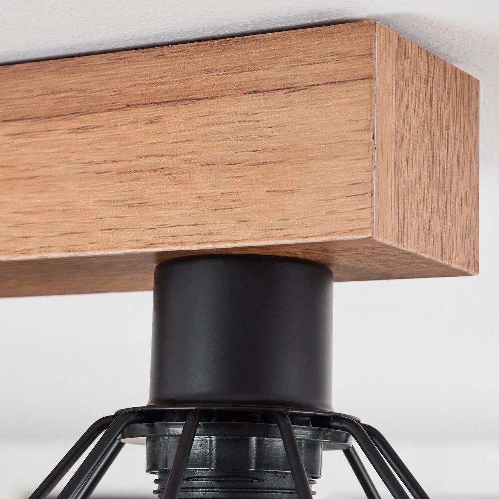 Aumal Deckenleuchte Holzoptik, 4-flammig 6 Aumal Deckenleuchte Holzoptik, 4-flammig – Bild 6