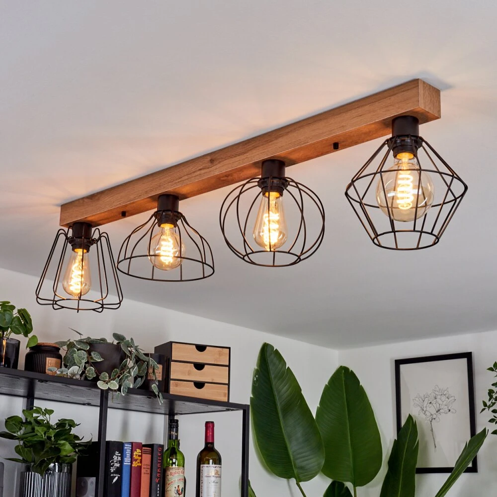 Aumal Deckenleuchte Holzoptik, 4-flammig 9 Aumal Deckenleuchte Holzoptik, 4-flammig – Bild 9