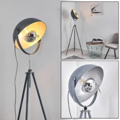 Bagdad Stehleuchte Blau, Chrom, Grau, 1-flammig