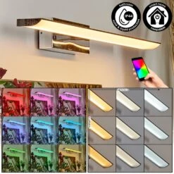 Banek Spiegelleuchte LED Chrom, 1-flammig, Farbwechsler