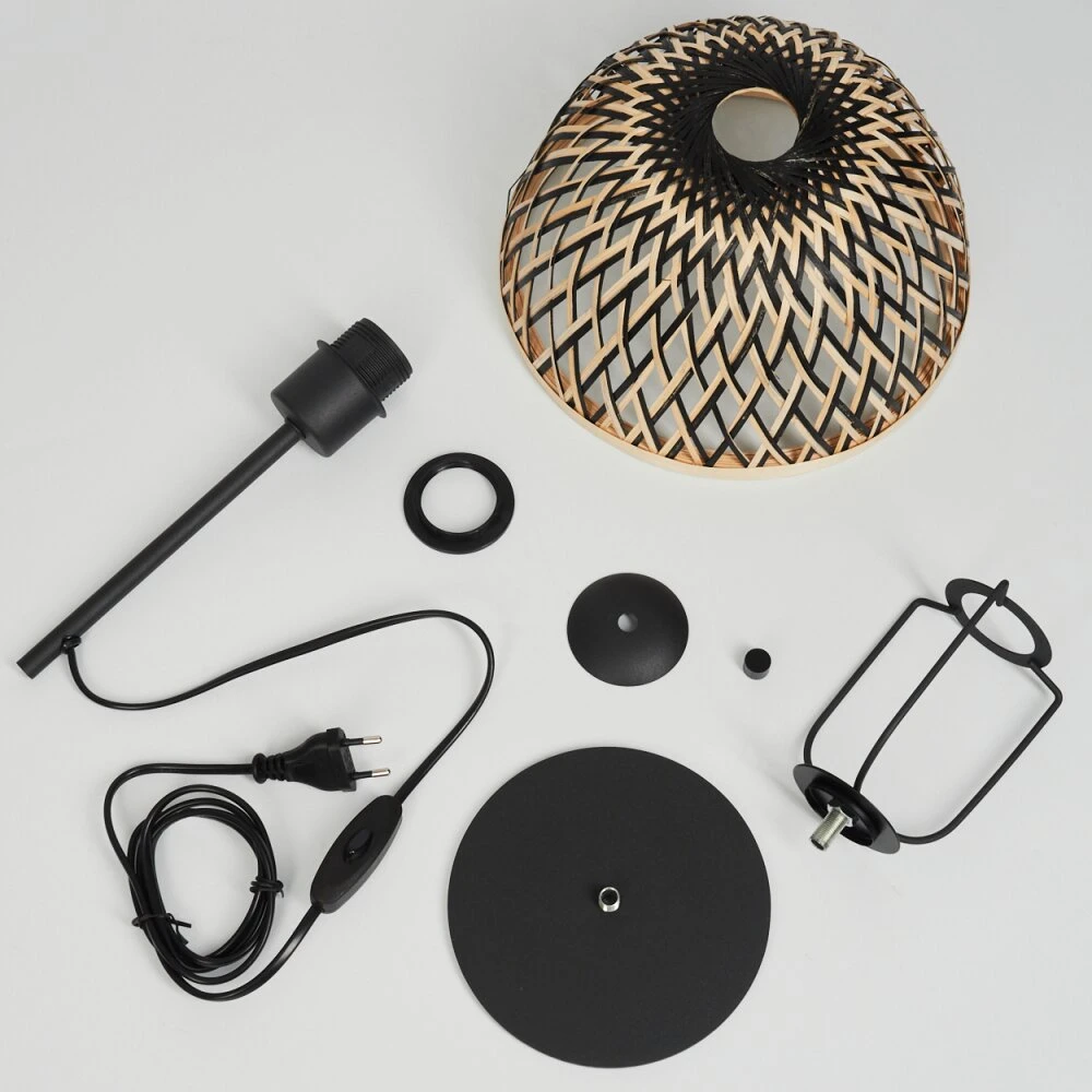 Barayn Tischleuchte Naturfarben, Schwarz, 1-flammig 5 Barayn Tischleuchte Naturfarben, Schwarz, 1-flammig – Bild 5