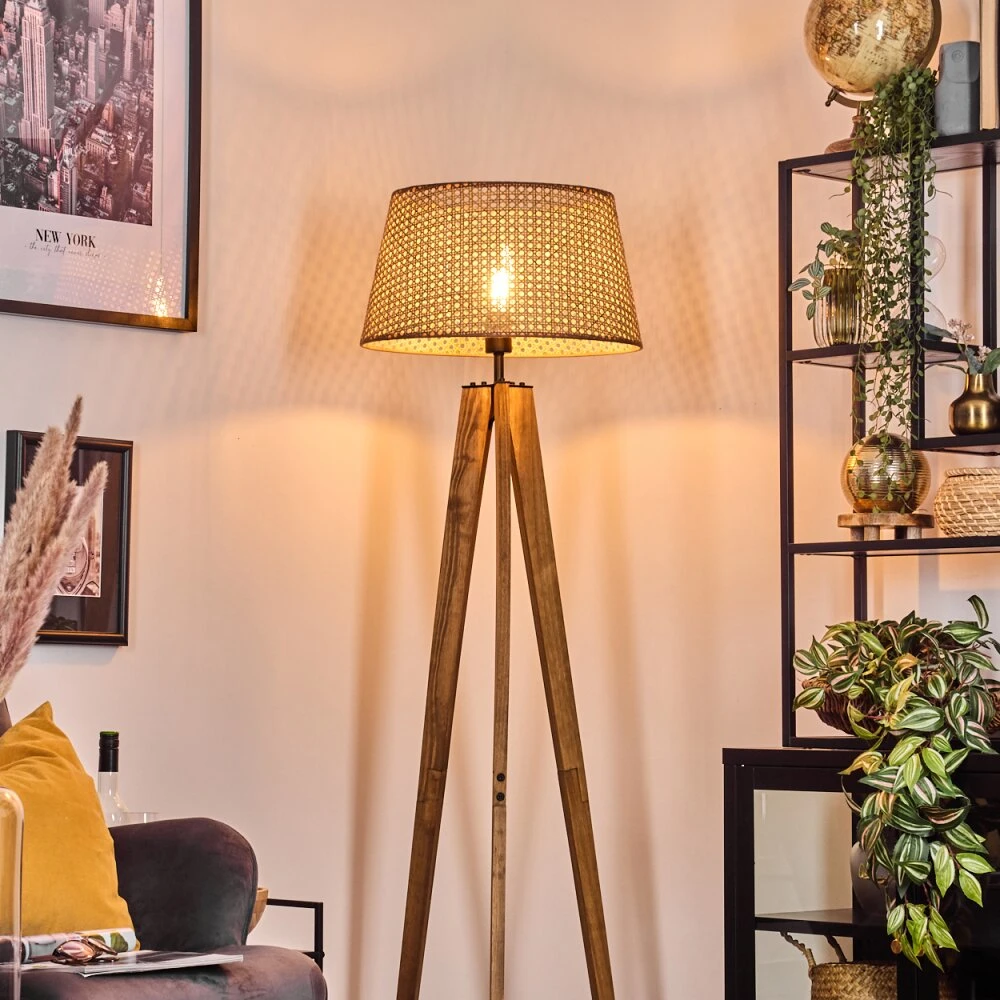 Barcos Stehleuchte 45 Cm Naturfarben, Schwarz, 1-flammig 11 Barcos Stehleuchte 45 Cm Naturfarben, Schwarz, 1-flammig – Bild 11