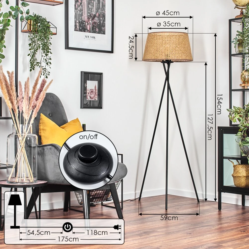 Barcos Stehleuchte 45 Cm Beige, Naturfarben, 1-flammig 4 Barcos Stehleuchte 45 Cm Beige, Naturfarben, 1-flammig – Bild 4