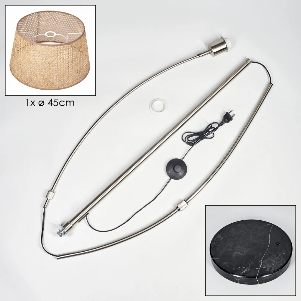 Barcos Stehleuchte 45 Cm Nickel-Matt, Schwarz, 1-flammig 6 Barcos Stehleuchte 45 Cm Nickel-Matt, Schwarz, 1-flammig – Bild 6