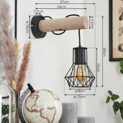 Bardhaman Wandleuchte Naturfarben, Schwarz, 1-flammig 15 Bardhaman Wandleuchte Naturfarben, Schwarz, 1-flammig -LEDVANCE Verkäufe bardhaman wandleuchte h3630549 3