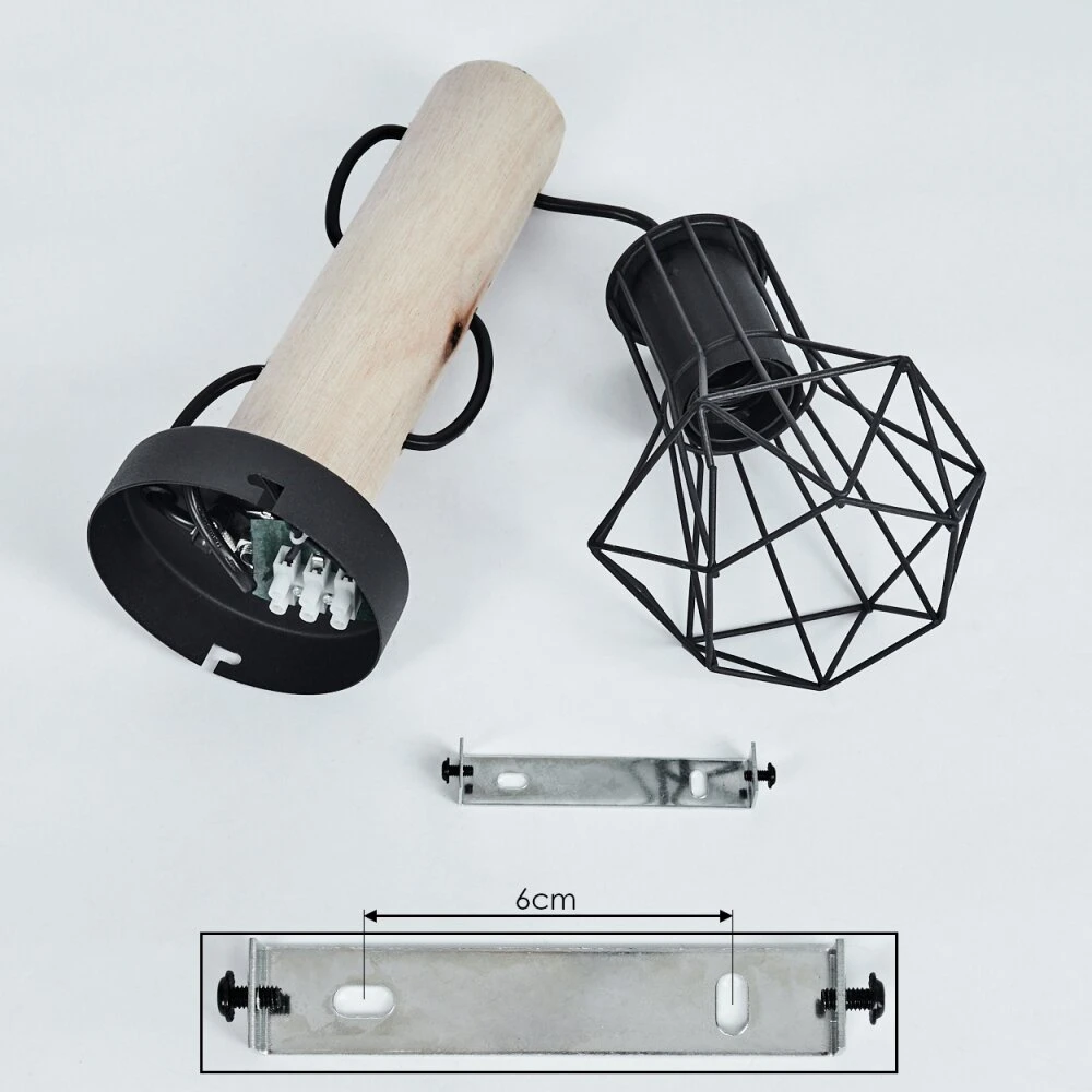 Bardhaman Wandleuchte Naturfarben, Schwarz, 1-flammig 5 Bardhaman Wandleuchte Naturfarben, Schwarz, 1-flammig – Bild 5