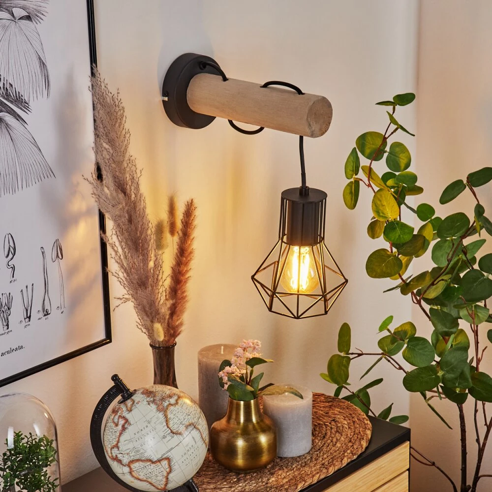 Bardhaman Wandleuchte Naturfarben, Schwarz, 1-flammig 9 Bardhaman Wandleuchte Naturfarben, Schwarz, 1-flammig – Bild 9