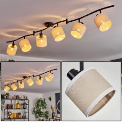 Bassagoda Deckenleuchte Beige, Weiß, 6-flammig