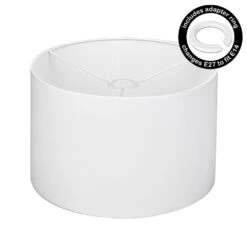 Stoffschirm Bassagoda Lampenschirm 35 Cm Weiß