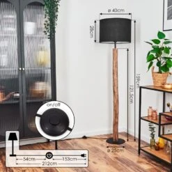 Bassagoda Stehleuchte 40 Cm Naturfarben, Schwarz, 1-flammig -LEDVANCE Verkäufe bassagoda stehleuchte 40 cm h3967294 3