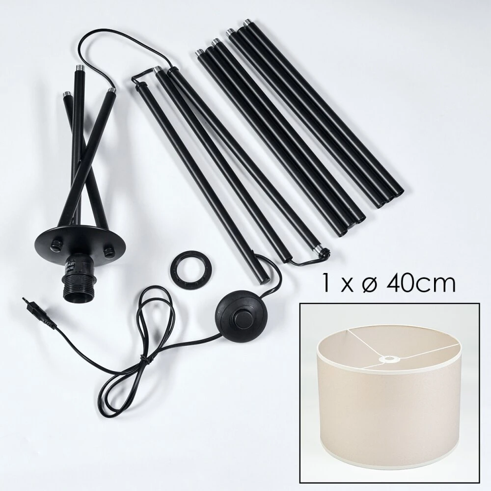 Bassagoda Stehleuchte Schwarz, 1-flammig 5 Bassagoda Stehleuchte Schwarz, 1-flammig – Bild 5