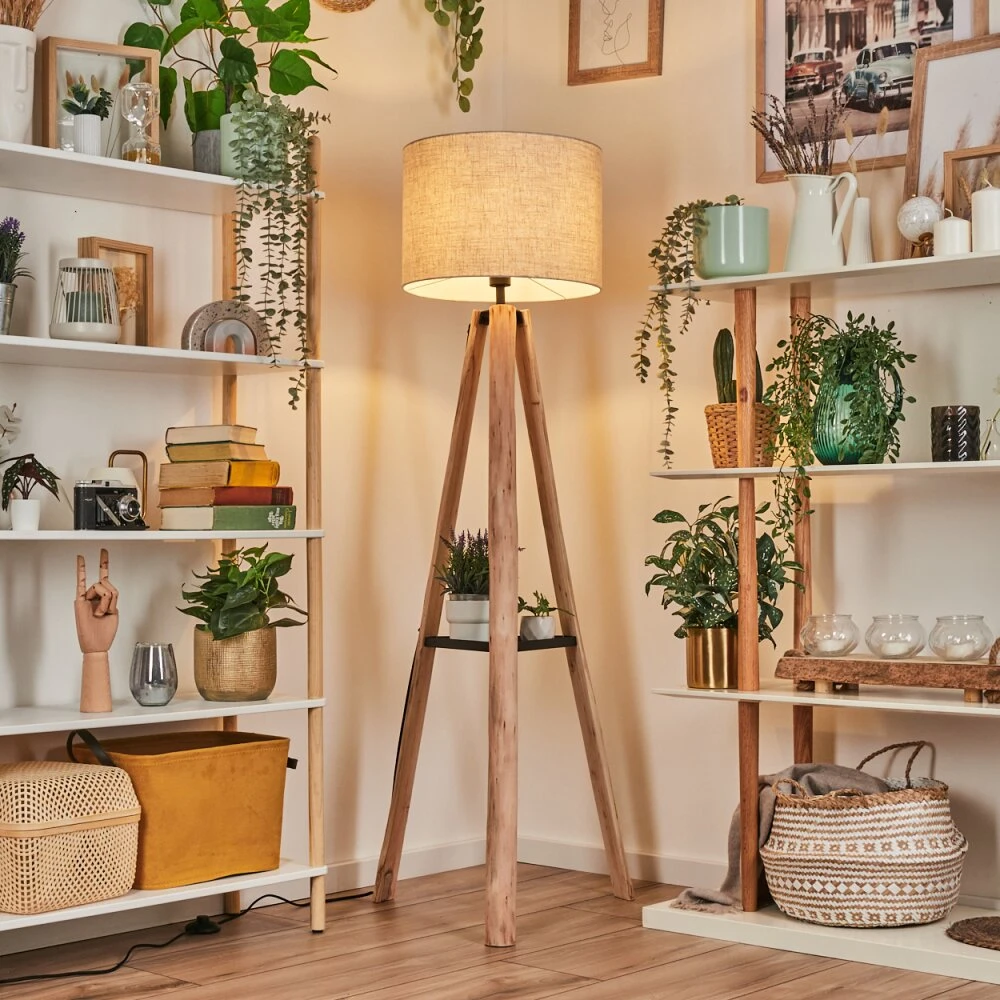 Bassagoda Stehleuchte Naturfarben, Schwarz, 1-flammig 11 Bassagoda Stehleuchte Naturfarben, Schwarz, 1-flammig – Bild 11