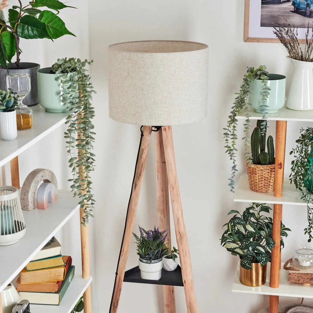 Bassagoda Stehleuchte Naturfarben, Schwarz, 1-flammig 12 Bassagoda Stehleuchte Naturfarben, Schwarz, 1-flammig – Bild 12