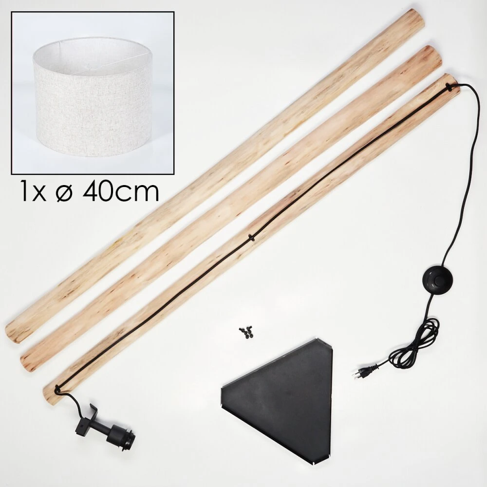 Bassagoda Stehleuchte Naturfarben, Schwarz, 1-flammig 5 Bassagoda Stehleuchte Naturfarben, Schwarz, 1-flammig – Bild 5