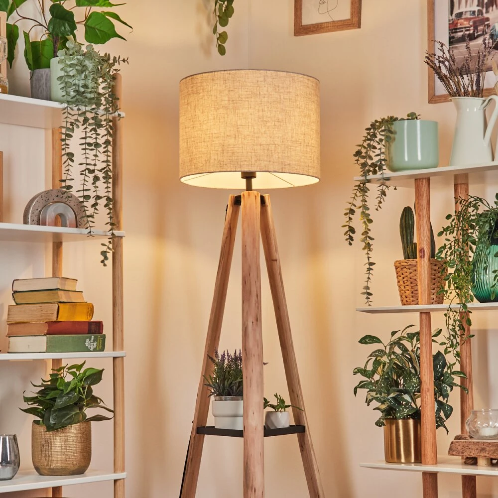 Bassagoda Stehleuchte Naturfarben, Schwarz, 1-flammig 7 Bassagoda Stehleuchte Naturfarben, Schwarz, 1-flammig – Bild 7