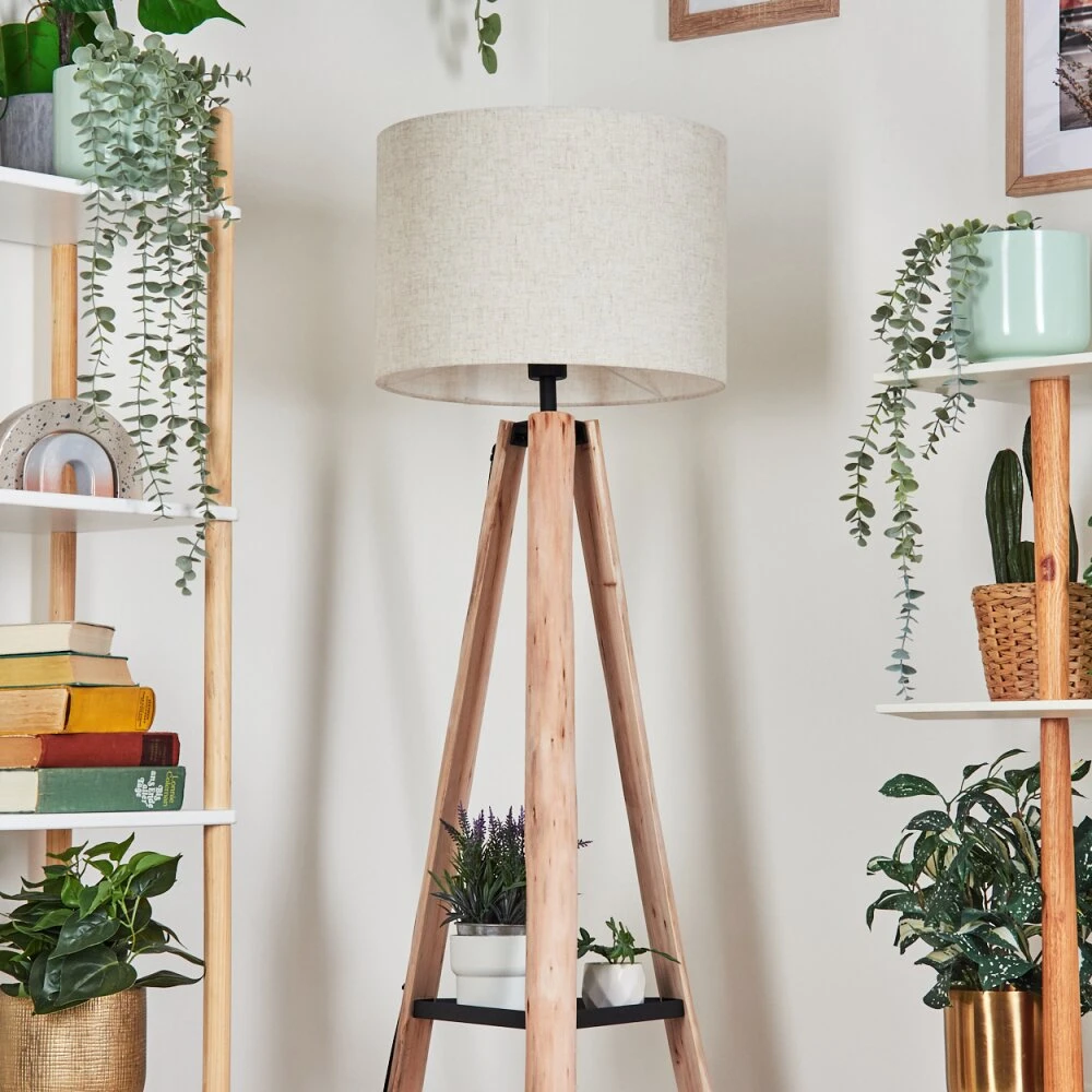 Bassagoda Stehleuchte Naturfarben, Schwarz, 1-flammig 10 Bassagoda Stehleuchte Naturfarben, Schwarz, 1-flammig – Bild 10