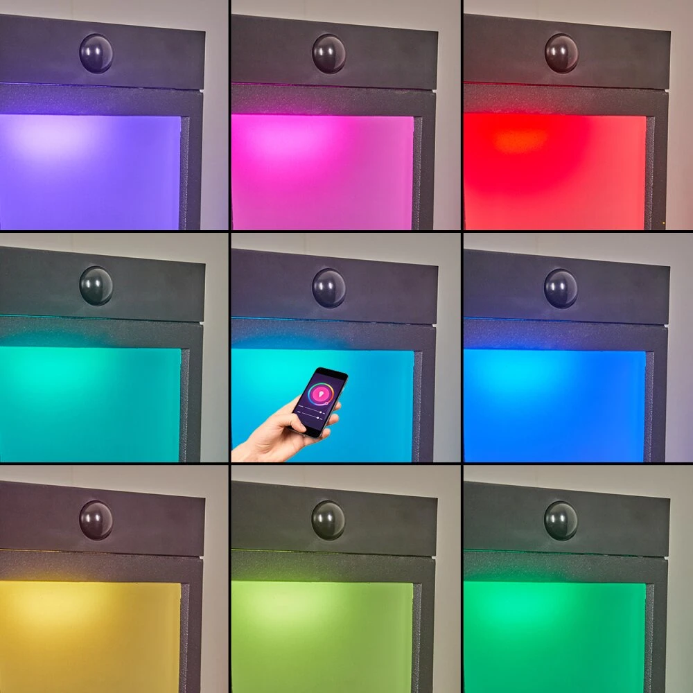 Begg Solar-Wegeleuchte LED Schwarz, 1-flammig, Bewegungsmelder, Farbwechsler 2 Begg Solar-Wegeleuchte LED Schwarz, 1-flammig, Bewegungsmelder, Farbwechsler – Bild 2