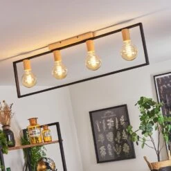 Bergo Deckenleuchte Holzoptik, Naturfarben, Schwarz, 4-flammig 20 Bergo Deckenleuchte Holzoptik, Naturfarben, Schwarz, 4-flammig -LEDVANCE Verkäufe bergo deckenleuchte h3549452 8