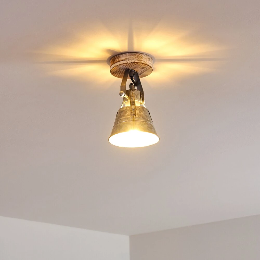 Berkeley Deckenleuchte Holz Hell, Verzinkt, 1-flammig 5 Berkeley Deckenleuchte Holz Hell, Verzinkt, 1-flammig – Bild 5