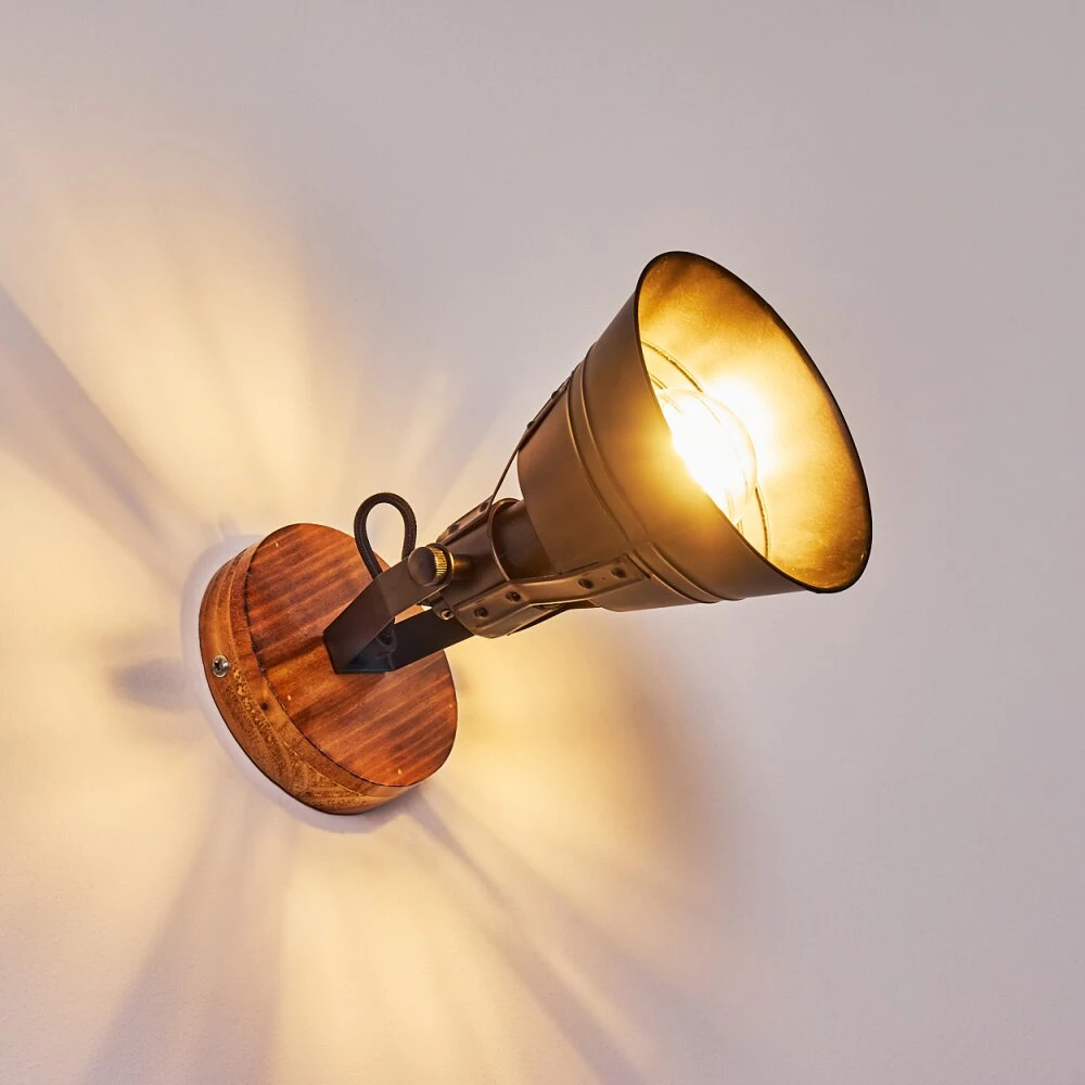 Berkeley Wandleuchte Holz Dunkel, Schwarz, 1-flammig 8 Berkeley Wandleuchte Holz Dunkel, Schwarz, 1-flammig – Bild 8