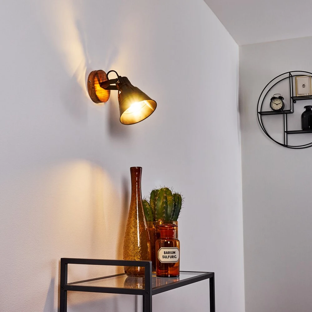 Berkeley Wandleuchte Holz Dunkel, Schwarz, 1-flammig 10 Berkeley Wandleuchte Holz Dunkel, Schwarz, 1-flammig – Bild 10