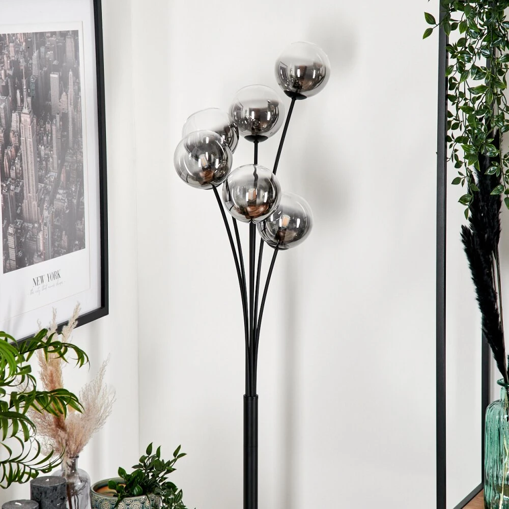 Bernado Stehleuchte Glas 12 Cm Klar, Rauchfarben, 6-flammig 12 Bernado Stehleuchte Glas 12 Cm Klar, Rauchfarben, 6-flammig – Bild 12