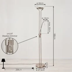 Biot Deckenfluter LED Nickel-Matt, 2-flammig -LEDVANCE Verkäufe biot deckenfluter h3551691 3