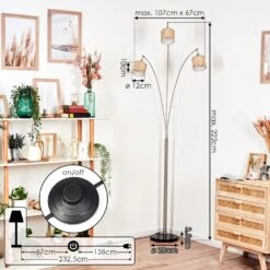 Bongal Stehleuchte Nickel-Matt, Schwarz, 3-flammig 15 Bongal Stehleuchte Nickel-Matt, Schwarz, 3-flammig -LEDVANCE Verkäufe bongal stehleuchte h3896167 3