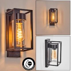 Boucinho Außenwandleuchte Schwarz, 1-flammig