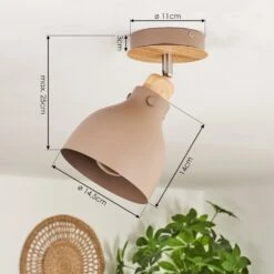 Brunnen Deckenleuchte Braun, Holzoptik, Taupe, 1-flammig -LEDVANCE Verkäufe brunnen deckenleuchte h3707159 3