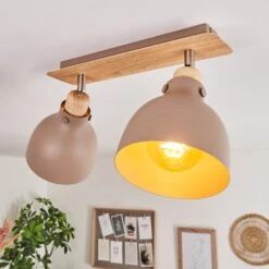 Brunnen Deckenleuchte Braun, Holzoptik, Taupe, 2-flammig -LEDVANCE Verkäufe brunnen deckenleuchte h3707173 10