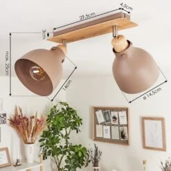 Brunnen Deckenleuchte Braun, Holzoptik, Taupe, 2-flammig -LEDVANCE Verkäufe brunnen deckenleuchte h3707173 3