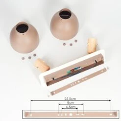 Brunnen Deckenleuchte Braun, Holzoptik, Taupe, 2-flammig -LEDVANCE Verkäufe brunnen deckenleuchte h3707173 4