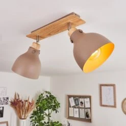 Brunnen Deckenleuchte Braun, Holzoptik, Taupe, 2-flammig -LEDVANCE Verkäufe brunnen deckenleuchte h3707173 8