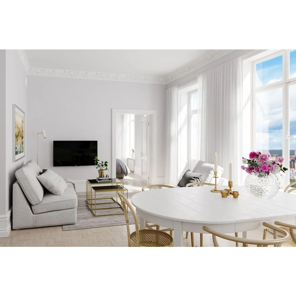 By Rydens Pulse Stehleuchte Gold, Weiß, 1-flammig 3 By Rydens Pulse Stehleuchte Gold, Weiß, 1-flammig – Bild 3