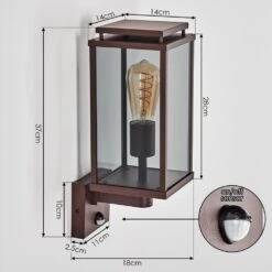Cadafaes Außenwandleuchte Rostfarben, 1-flammig, Bewegungsmelder -LEDVANCE Verkäufe cadafaes aussenwandleuchte h3827345 3