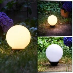 Campinas Solar-Kugelleuchte LED Schwarz, Weiß, 1-flammig