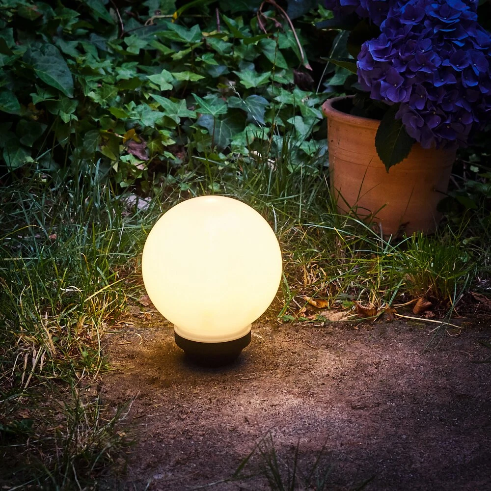 Campinas Solar-Kugelleuchte LED Schwarz, Weiß, 1-flammig 5 Campinas Solar-Kugelleuchte LED Schwarz, Weiß, 1-flammig – Bild 5