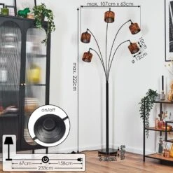 Cando Stehleuchte Schwarz, 5-flammig -LEDVANCE Verkäufe cando stehleuchte h3895658 3